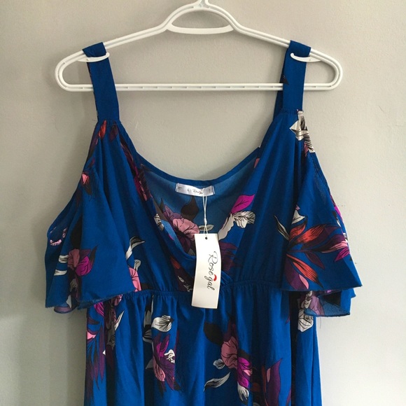 Rosegal Dresses & Skirts - SOLD 🚨 NWT Floral Summer Dress Cap Sleeves Size Large